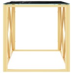 vidaXL Masă de cafea, 110x45x45 cm, oțel inoxidabil și sticlă vidaXL Masă de cafea, 110x45x45 cm, oțel inoxidabil și sticlă