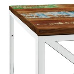 vidaXL Masă de cafea din oțel inoxidabil și lemn masiv reciclat vidaXL Masă de cafea din oțel inoxidabil și lemn masiv reciclat