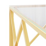 vidaXL Masă de cafea, 80x80x40 cm, oțel inoxidabil și sticlă vidaXL Masă de cafea, 80x80x40 cm, oțel inoxidabil și sticlă