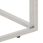 vidaXL Măsuță consolă, argintiu, oțel inoxidabil/lemn masiv reciclat vidaXL Măsuță consolă, argintiu, oțel inoxidabil/lemn masiv reciclat