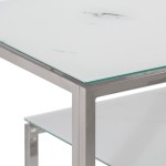 vidaXL Măsuță consolă, oțel inoxidabil argintiu și sticlă securizată vidaXL Măsuță consolă, oțel inoxidabil argintiu și sticlă securizată