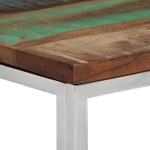 vidaXL Măsuță consolă, argintiu, oțel inoxidabil/lemn masiv reciclat vidaXL Măsuță consolă, argintiu, oțel inoxidabil/lemn masiv reciclat
