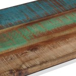 vidaXL Măsuță consolă, argintiu, oțel inoxidabil/lemn masiv reciclat vidaXL Măsuță consolă, argintiu, oțel inoxidabil/lemn masiv reciclat