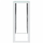 vidaXL Masă consolă, 110x30x70 cm, oțel inoxidabil și sticlă vidaXL Masă consolă, 110x30x70 cm, oțel inoxidabil și sticlă