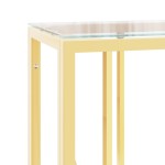 vidaXL Masă consolă, 110x30x70 cm, oțel inoxidabil și sticlă vidaXL Masă consolă, 110x30x70 cm, oțel inoxidabil și sticlă