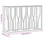 vidaXL Masă consolă, argintiu, 110x30x70 cm, oțel inoxidabil și sticlă vidaXL Masă consolă, argintiu, 110x30x70 cm, oțel inoxidabil și sticlă