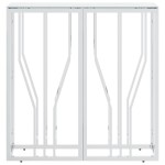 vidaXL Masă consolă, argintiu, 70x30x70 cm, oțel inoxidabil și sticlă vidaXL Masă consolă, argintiu, 70x30x70 cm, oțel inoxidabil și sticlă