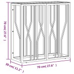 vidaXL Masă consolă, auriu, 70x30x70 cm, oțel inoxidabil și sticlă vidaXL Masă consolă, auriu, 70x30x70 cm, oțel inoxidabil și sticlă