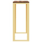 vidaXL Măsuță de cafea, auriu, oțel inoxidabil și lemn masiv reciclat vidaXL Măsuță de cafea, auriu, oțel inoxidabil și lemn masiv reciclat