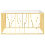 vidaXL Măsuță de cafea, 100x100x50 cm, oțel inoxidabil și sticlă vidaXL Măsuță de cafea, 100x100x50 cm, oțel inoxidabil și sticlă