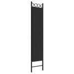 vidaXL Paravan de cameră cu 3 panouri, negru, 120x200 cm, textil vidaXL Paravan de cameră cu 3 panouri, negru, 120x200 cm, textil