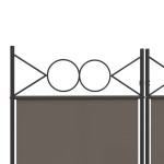 vidaXL Paravan de cameră cu 4 panouri, antracit, 160x200 cm, textil vidaXL Paravan de cameră cu 4 panouri, antracit, 160x200 cm, textil
