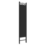 vidaXL Paravan de cameră cu 5 panouri, negru, 200x200 cm, textil vidaXL Paravan de cameră cu 5 panouri, negru, 200x200 cm, textil