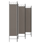 vidaXL Paravan de cameră cu 6 panouri, antracit, 240x200 cm, textil vidaXL Paravan de cameră cu 6 panouri, antracit, 240x200 cm, textil