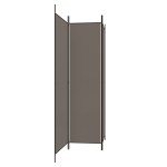 vidaXL Paravan de cameră cu 3 panouri, antracit, 150x200 cm, textil vidaXL Paravan de cameră cu 3 panouri, antracit, 150x200 cm, textil