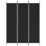 vidaXL Paravan de cameră cu 3 panouri, negru, 150x200 cm, textil vidaXL Paravan de cameră cu 3 panouri, negru, 150x200 cm, textil