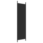 vidaXL Paravan de cameră cu 3 panouri, negru, 150x200 cm, textil vidaXL Paravan de cameră cu 3 panouri, negru, 150x200 cm, textil
