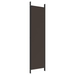 vidaXL Paravan de cameră cu 4 panouri, maro, 200x200 cm, textil vidaXL Paravan de cameră cu 4 panouri, maro, 200x200 cm, textil