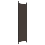 vidaXL Paravan de cameră cu 5 panouri maro 250x200 cm material textil