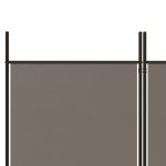 vidaXL Paravan de cameră cu 4 panouri, antracit, 250x200 cm, textil vidaXL Paravan de cameră cu 4 panouri, antracit, 250x200 cm, textil