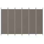 vidaXL Paravan de cameră cu 6 panouri, antracit, 300x200 cm, textil vidaXL Paravan de cameră cu 6 panouri, antracit, 300x200 cm, textil