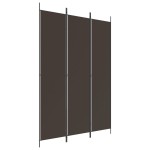 vidaXL Paravan de cameră cu 3 panouri, maro, 150x220 cm, textil vidaXL Paravan de cameră cu 3 panouri, maro, 150x220 cm, textil