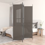 vidaXL Paravan de cameră cu 3 panouri, antracit, 150x220 cm, textil vidaXL Paravan de cameră cu 3 panouri, antracit, 150x220 cm, textil