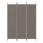 vidaXL Paravan de cameră cu 3 panouri, antracit, 150x220 cm, textil vidaXL Paravan de cameră cu 3 panouri, antracit, 150x220 cm, textil