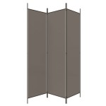 vidaXL Paravan de cameră cu 3 panouri, antracit, 150x220 cm, textil vidaXL Paravan de cameră cu 3 panouri, antracit, 150x220 cm, textil