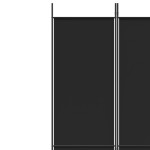 vidaXL Paravan de cameră cu 3 panouri, negru, 150x220 cm, textil vidaXL Paravan de cameră cu 3 panouri, negru, 150x220 cm, textil