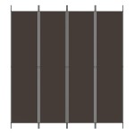 vidaXL Paravan de cameră cu 4 panouri, maro, 200x220 cm, textil vidaXL Paravan de cameră cu 4 panouri, maro, 200x220 cm, textil