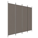 vidaXL Paravan de cameră cu 4 panouri, antracit, 200x220 cm, textil vidaXL Paravan de cameră cu 4 panouri, antracit, 200x220 cm, textil