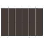 vidaXL Paravan de cameră cu 6 panouri, maro, 300x220 cm, textil vidaXL Paravan de cameră cu 6 panouri, maro, 300x220 cm, textil