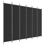 vidaXL Paravan de cameră cu 6 panouri, negru, 300x220 cm, textil vidaXL Paravan de cameră cu 6 panouri, negru, 300x220 cm, textil