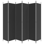 vidaXL Paravan de cameră cu 6 panouri, negru, 300x220 cm, textil vidaXL Paravan de cameră cu 6 panouri, negru, 300x220 cm, textil