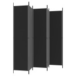 vidaXL Paravan de cameră cu 6 panouri, negru, 300x220 cm, textil vidaXL Paravan de cameră cu 6 panouri, negru, 300x220 cm, textil