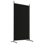 vidaXL Paravan de cameră cu 2 panouri, negru, 175x180 cm, textil vidaXL Paravan de cameră cu 2 panouri, negru, 175x180 cm, textil