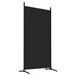 vidaXL Paravan de cameră cu 4 panouri, negru, 346x180 cm, textil vidaXL Paravan de cameră cu 4 panouri, negru, 346x180 cm, textil