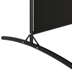 vidaXL Paravan de cameră cu 4 panouri, negru, 346x180 cm, textil vidaXL Paravan de cameră cu 4 panouri, negru, 346x180 cm, textil