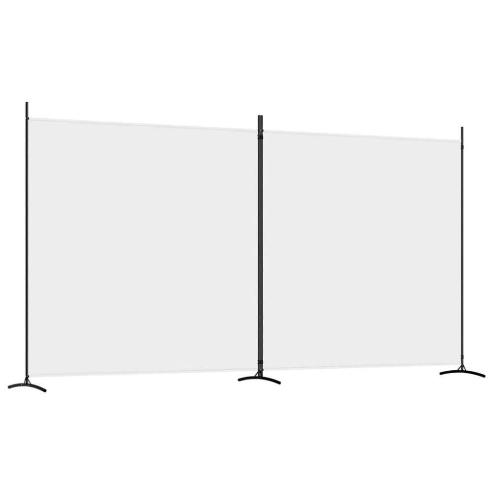 vidaXL Paravan de cameră cu 2 panouri, alb, 348x180 cm