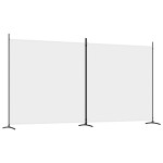 vidaXL Paravan de cameră cu 2 panouri, alb, 348x180 cm vidaXL Paravan de cameră cu 2 panouri, alb, 348x180 cm