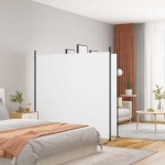 vidaXL Paravan de cameră cu 2 panouri, alb, 348x180 cm vidaXL Paravan de cameră cu 2 panouri, alb, 348x180 cm