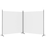 vidaXL Paravan de cameră cu 2 panouri, alb, 348x180 cm vidaXL Paravan de cameră cu 2 panouri, alb, 348x180 cm