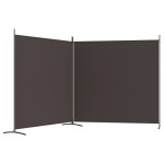 vidaXL Paravan de cameră cu 2 panouri, maro, 348x180 cm, textil vidaXL Paravan de cameră cu 2 panouri, maro, 348x180 cm, textil