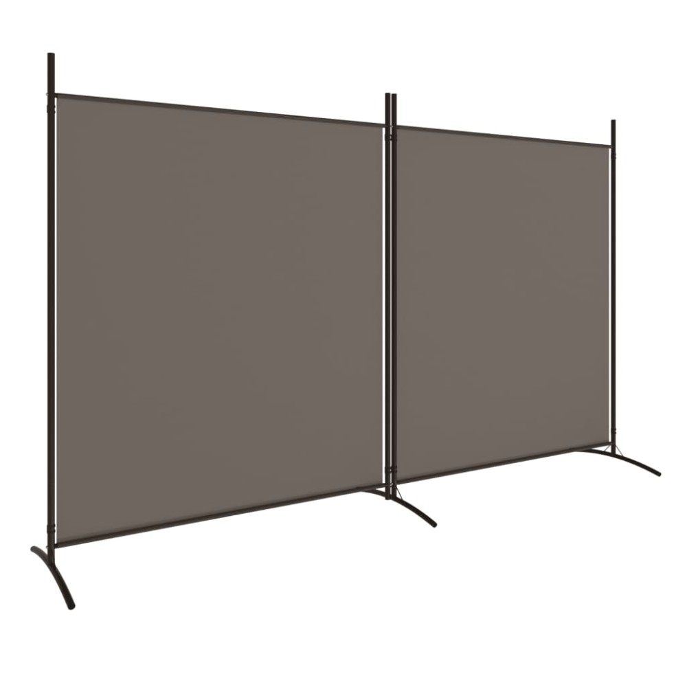 vidaXL Paravan de cameră cu 2 panouri, antracit, 348x180 cm