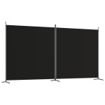 vidaXL Paravan de cameră cu 2 panouri, negru, 348x180 cm, textil vidaXL Paravan de cameră cu 2 panouri, negru, 348x180 cm, textil