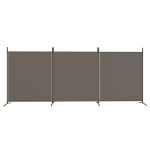 vidaXL Paravan de cameră cu 3 panouri, antracit, 525x180 cm, textil vidaXL Paravan de cameră cu 3 panouri, antracit, 525x180 cm, textil