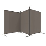 vidaXL Paravan de cameră cu 3 panouri, antracit, 525x180 cm, textil vidaXL Paravan de cameră cu 3 panouri, antracit, 525x180 cm, textil