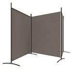 vidaXL Paravan de cameră cu 3 panouri, antracit, 525x180 cm, textil vidaXL Paravan de cameră cu 3 panouri, antracit, 525x180 cm, textil