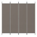 vidaXL Paravan de cameră cu 4 panouri, antracit, 698x180 cm, textil vidaXL Paravan de cameră cu 4 panouri, antracit, 698x180 cm, textil